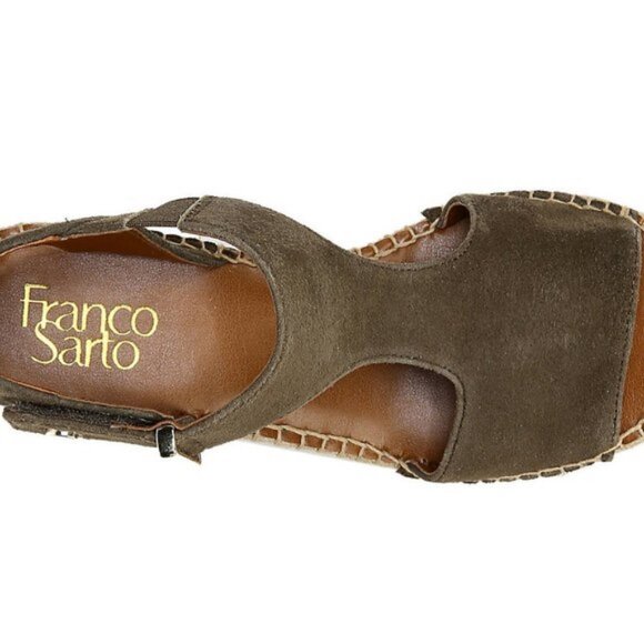 Franco Sarto Women's Treasure 2 Spadrille Sandals Olive Green Sizes 7.5 - 9 NWB - Picture 6 of 13